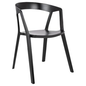 Krzesło VIBIA czarne - polipropylen znajdziesz w ofercie sklepu internetowego plantip.pl