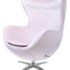 Fotel EGG SZEROKI VELVET jasny róż.30 - welur