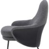 Fotel LOBBY TEDDY szary - stal nierdzewna