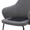 Fotel LOBBY TEDDY szary - stal nierdzewna