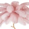 Lampa podłogowa TIFFANY 175 różowa mosiądz / naturalne pióra znajdziesz w ofercie sklepu internetowego plantip.pl