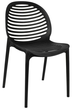 Krzesło SUNNY czarne - polipropylen znajdziesz w ofercie sklepu internetowego plantip.pl