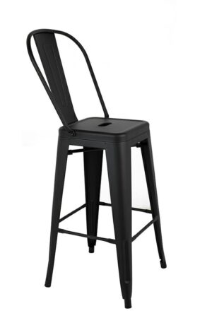 Krzesło barowe TOWER BIG BACK 76  (Paris) czarne znajdziesz w ofercie sklepu internetowego plantip.pl