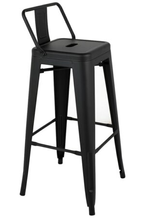 Krzesło barowe TOWER BACK 76 (Paris) czarne znajdziesz w ofercie sklepu internetowego plantip.pl