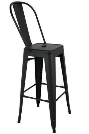 Krzesło barowe TOWER BIG BACK 66 (Paris) czarne znajdziesz w ofercie sklepu internetowego plantip.pl