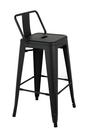 Krzesło barowe TOWER BACK 66 (Paris) czarne znajdziesz w ofercie sklepu internetowego plantip.pl