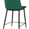 Krzesło barowe DIEGO 65 zielone - welur