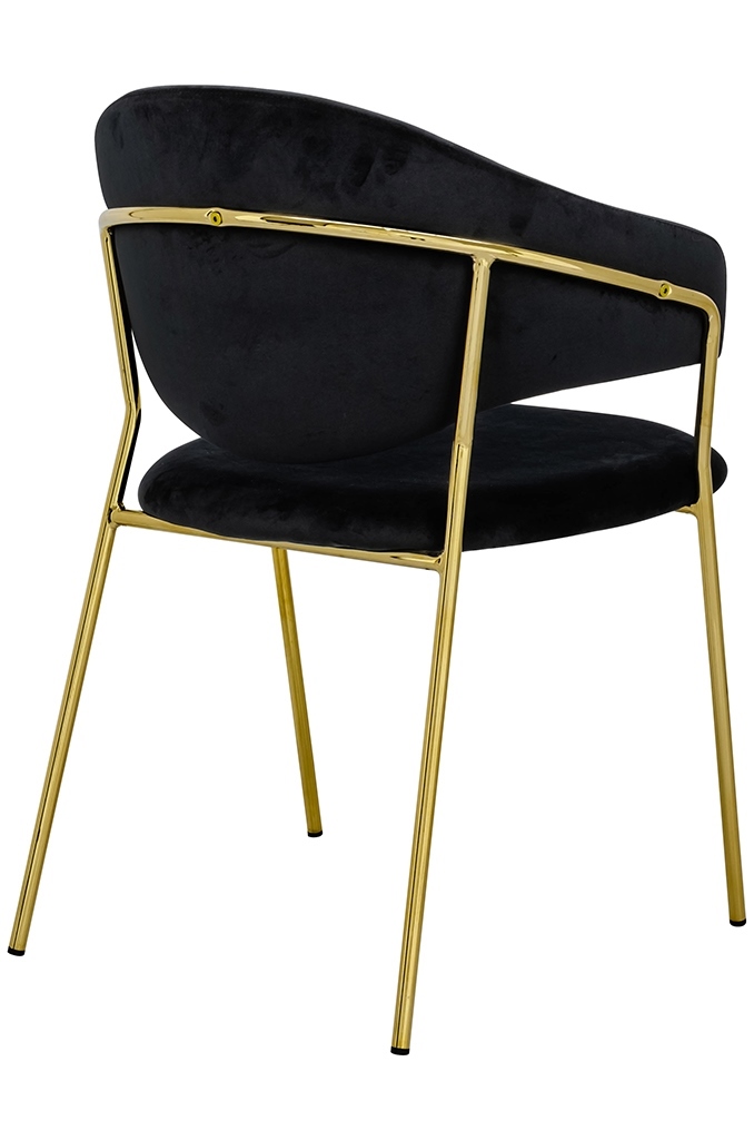 KH1201100127.BLAC.GD_naomigold_black_3 Krzesło NAOMI czarny - welur