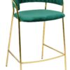 Krzesło barowe MARGO 65 ciemny zielony - welur