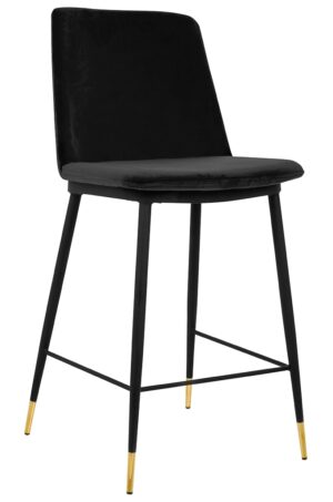 Krzesło barowe DIEGO 65 czarne - welur