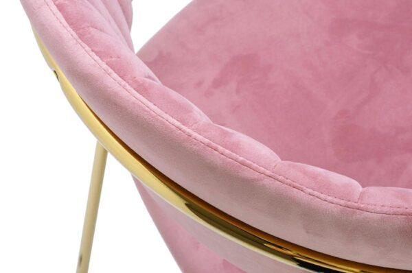 Krzesło MARGO brudny róż - welur