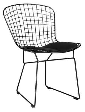 Krzesło NET SOFT czarne - czarna poduszka