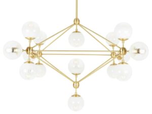 Lampa wisząca PLANETARIO 15 GOLD złota - klosze szronione znajdziesz w ofercie sklepu internetowego plantip.pl