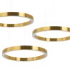 Lampa wisząca RING 60 + 60 + 60 złota na jednej podsufitce znajdziesz w ofercie sklepu internetowego plantip.pl