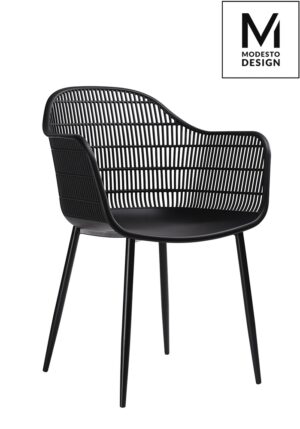 MODESTO krzesło BASKET ARM czarne - polipropylen znajdziesz w ofercie sklepu internetowego plantip.pl
