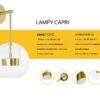 Lampa ścienna CAPRI WALL 1 złota znajdziesz w ofercie sklepu internetowego plantip.pl