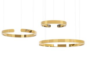 Lampa wisząca VISTA TRIPLE złoty chrom znajdziesz w ofercie sklepu internetowego plantip.pl