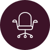 ikona fotela biurowego